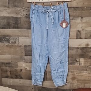Knox Rose Light Blue Drawstring Jogger Pants